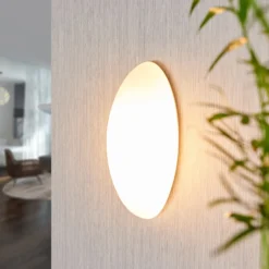 Lucande aplique de pared Jemima, 24 cm, cristal, elíptico