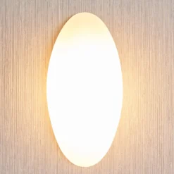 Lucande aplique de pared Jemima, 24 cm, cristal, elíptico