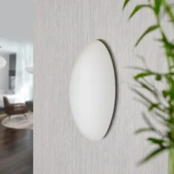 Lucande aplique de pared Jemima, 24 cm, cristal, elíptico