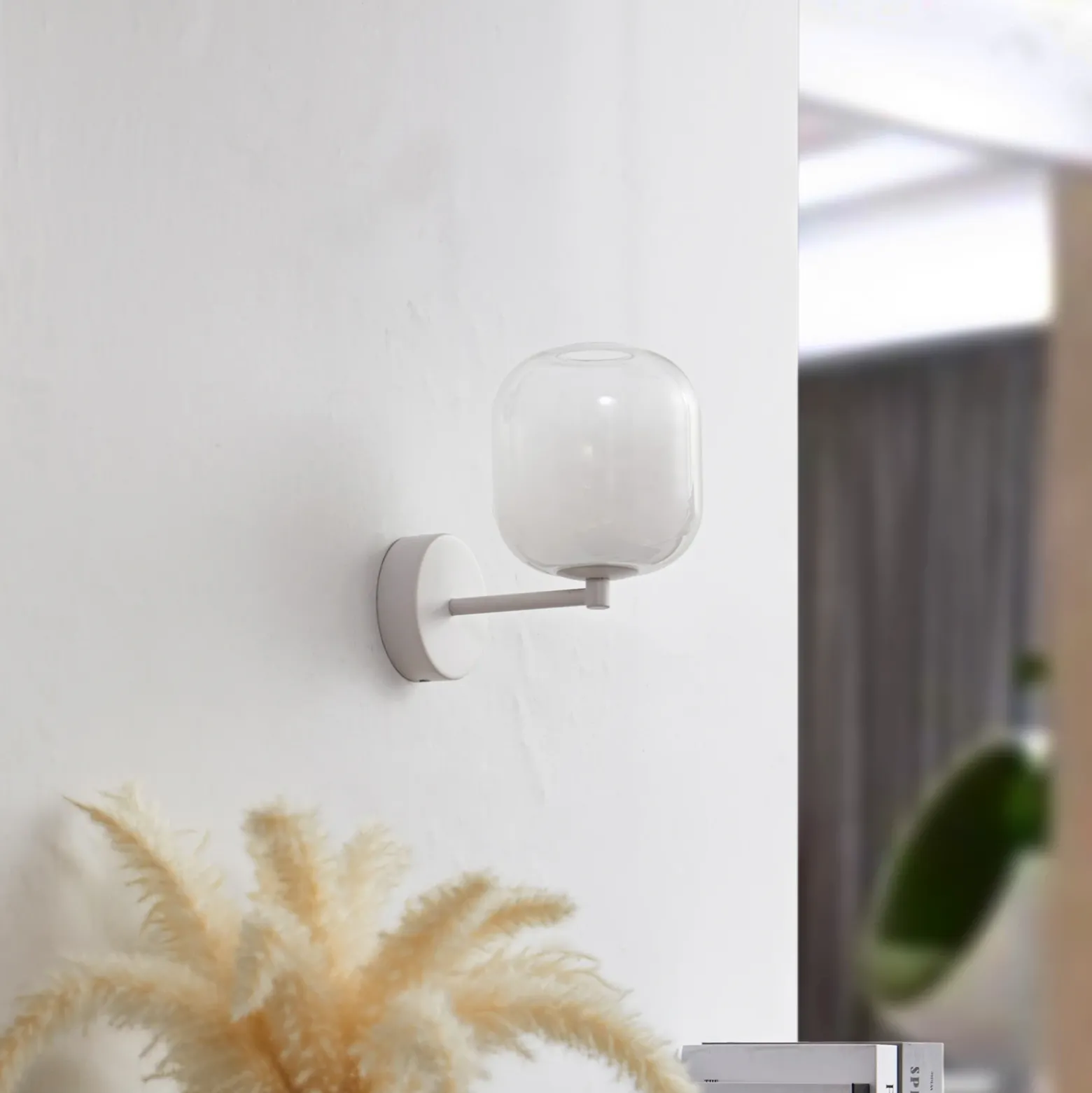 Lucande Aplique de pared LED Avelina, blanco