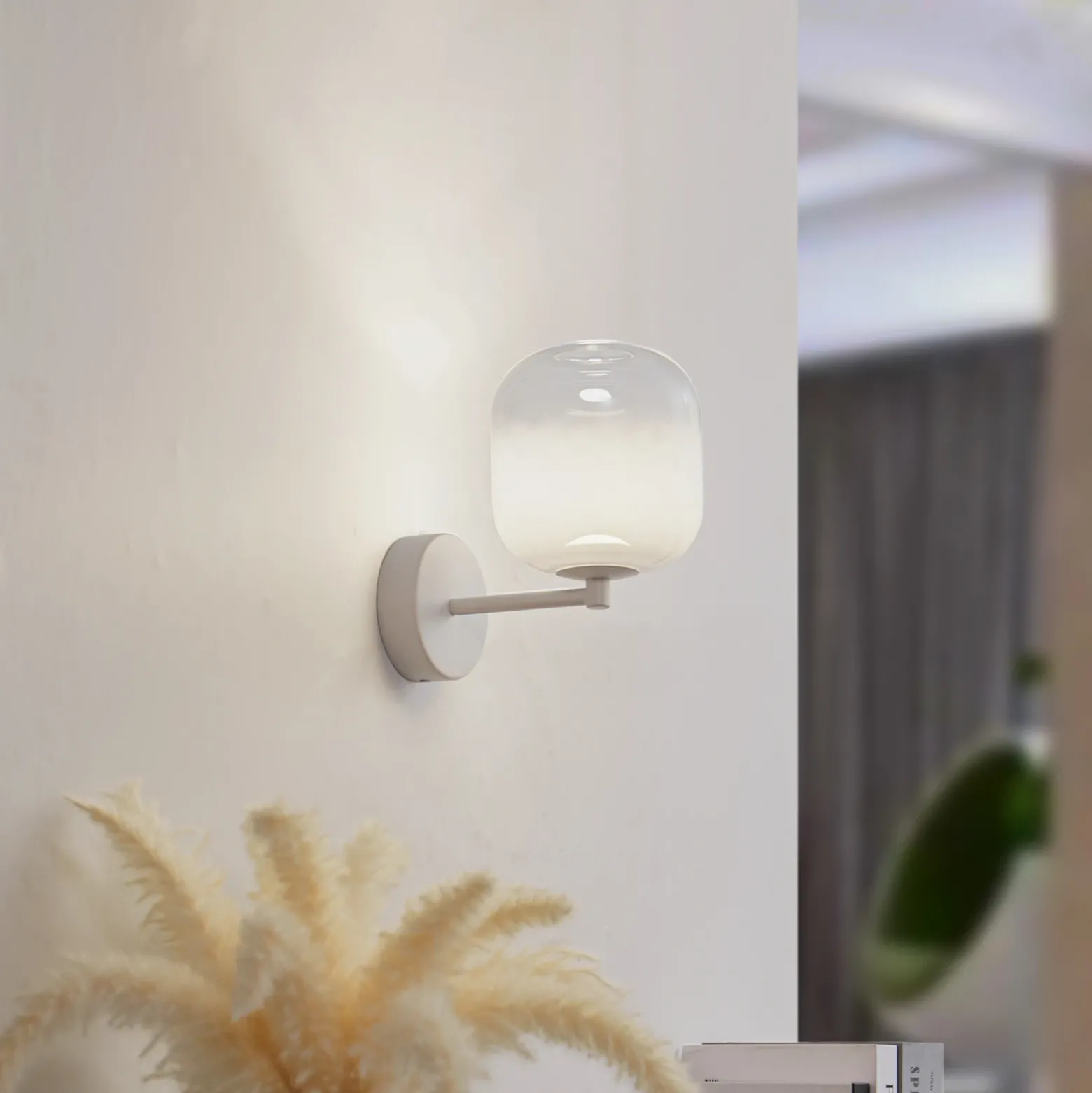Lucande Aplique de pared LED Avelina, blanco