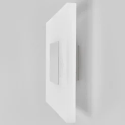 Lucande Aplique de pared LED Berlind, 26 cm, blanco, cristal, metal