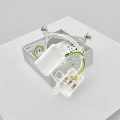Lucande Aplique de pared LED Berlind, 26 cm, blanco, cristal, metal