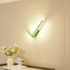 Lucande aplique de pared LED Check, verde, metal, CCT, atenuable