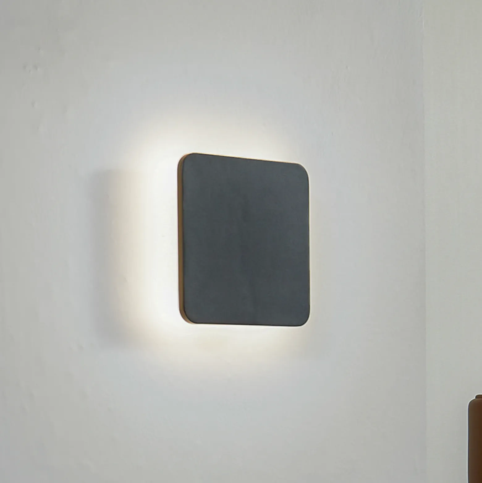 Lucande Aplique de pared LED Elrik, negro, 22 cm de altura, metal