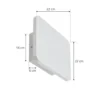Lucande Aplique de pared LED Elrik, blanco, 22 cm de altura, metal
