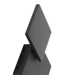 Lucande Aplique de pared LED Elrik, negro, 27 cm de altura, metal
