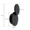 Lucande Aplique de pared LED Elrik, negro, 20 cm de altura, metal