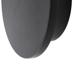 Lucande Aplique de pared LED Elrik, negro, 20 cm de altura, metal