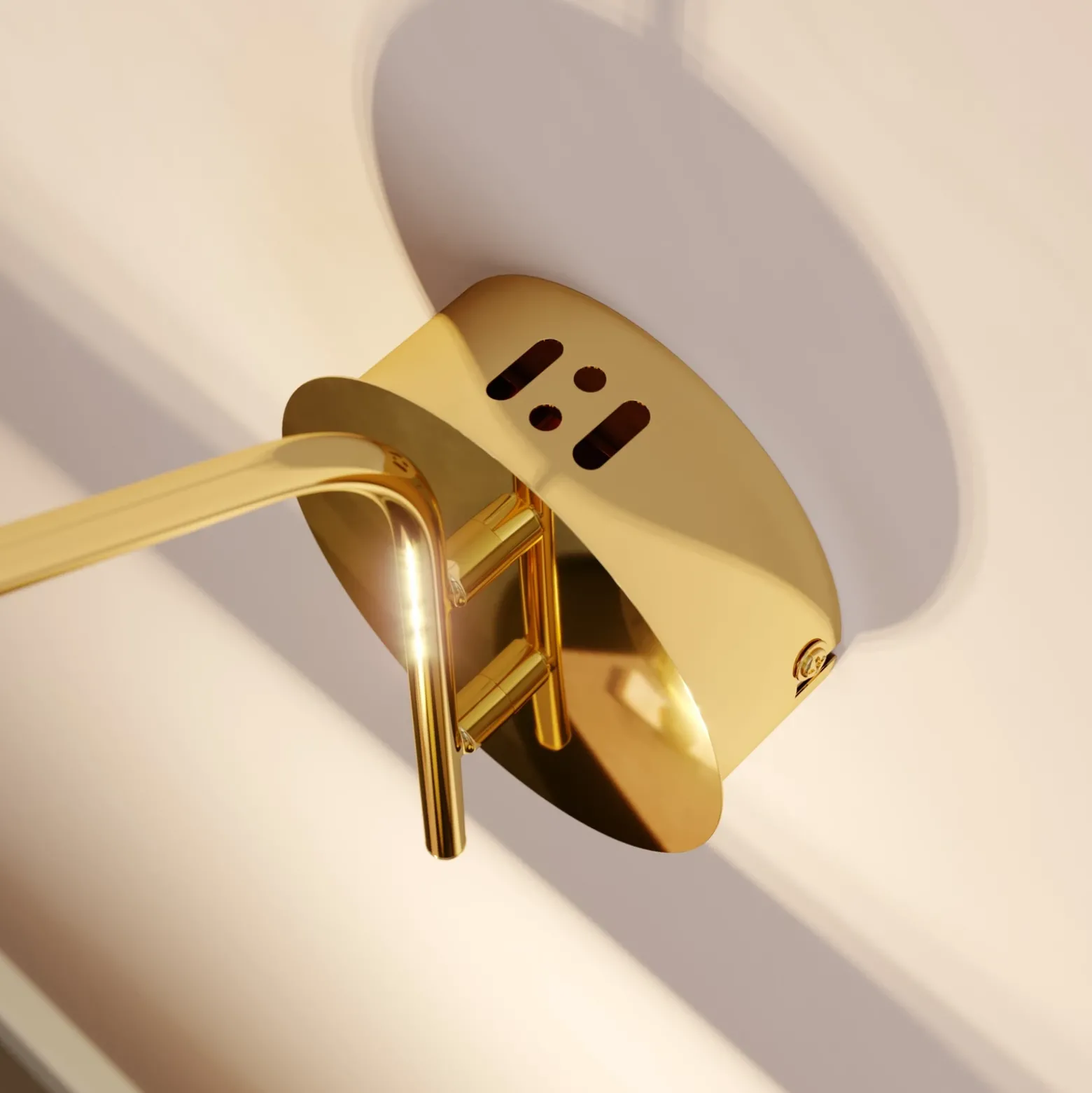 Lucande aplique de pared LED Hayley, color dorado, cristal, 34 cm de altura