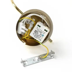 Lucande aplique de pared LED Hayley, color dorado, cristal, 34 cm de altura