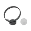 Lucande Aplique de pared LED Luneo, negro/opal, cristal, 30 cm