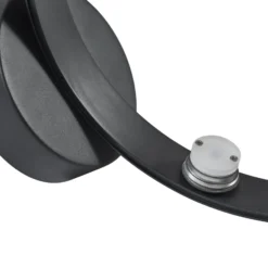 Lucande Aplique de pared LED Luneo, negro/opal, cristal, 30 cm