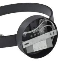 Lucande Aplique de pared LED Luneo, negro/opal, cristal, 30 cm