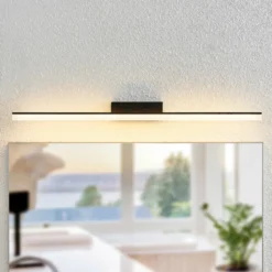 Lucande aplique de pared LED Lisana, horizontal, 75 cm, IP44