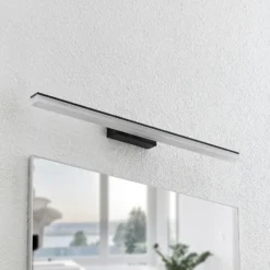 Lucande aplique de pared LED Lisana, horizontal, 75 cm, IP44