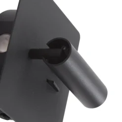 Lucande aplique de pared LED Magya, negro, 2 luces, angular