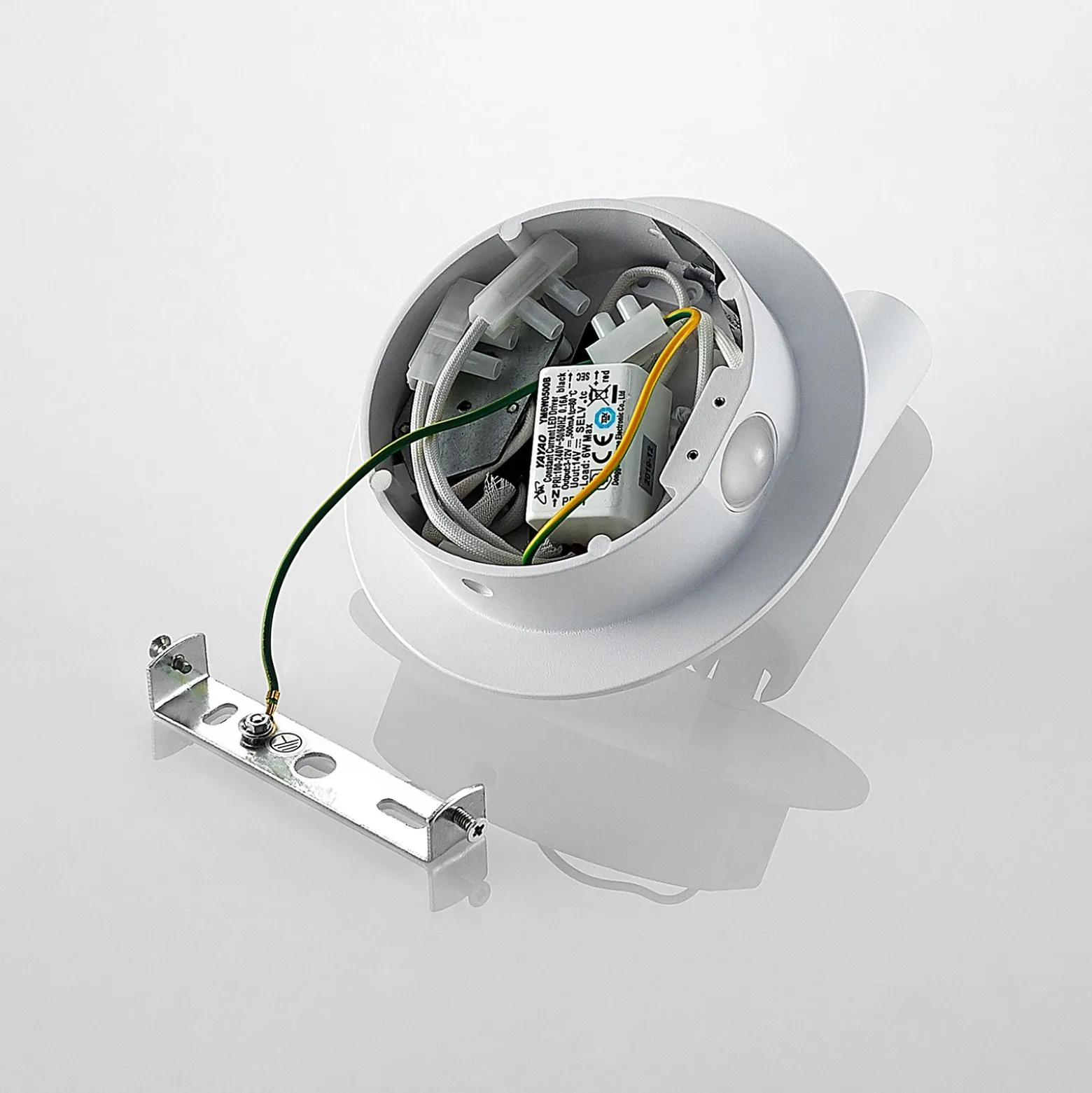 Lucande aplique de pared LED Magya, blanco, 2 luces. redondo