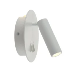 Lucande aplique de pared LED Magya, blanco, 2 luces. redondo