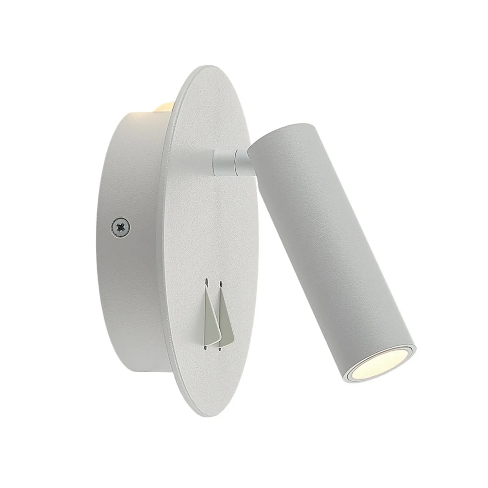 Lucande aplique de pared LED Magya, blanco, 2 luces. redondo