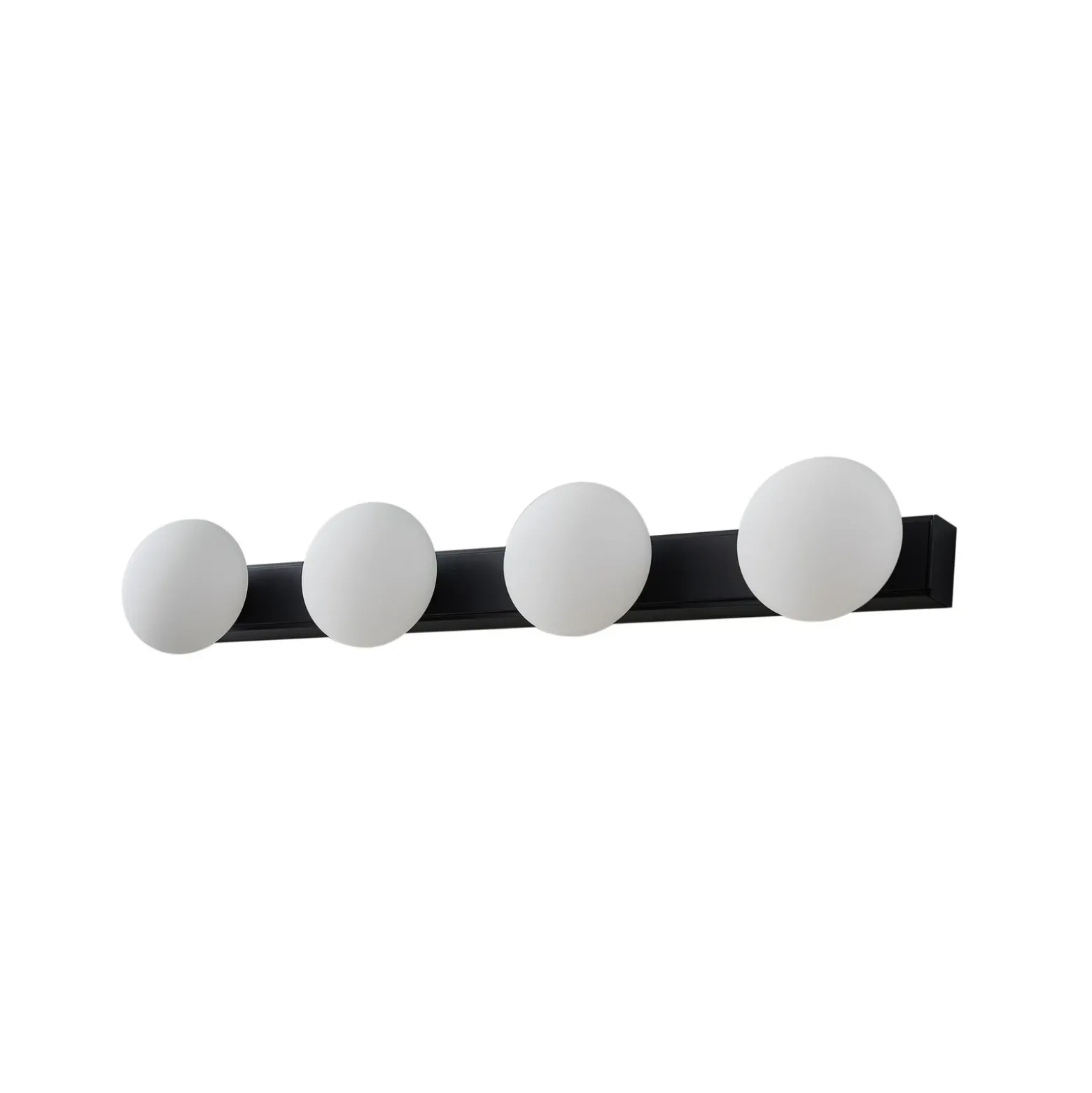 Lucande aplique de pared LED para baño Myrra, negro, cristal, 60 cm, IP44