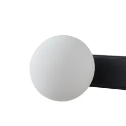 Lucande aplique de pared LED para baño Myrra, negro, cristal, 60 cm, IP44