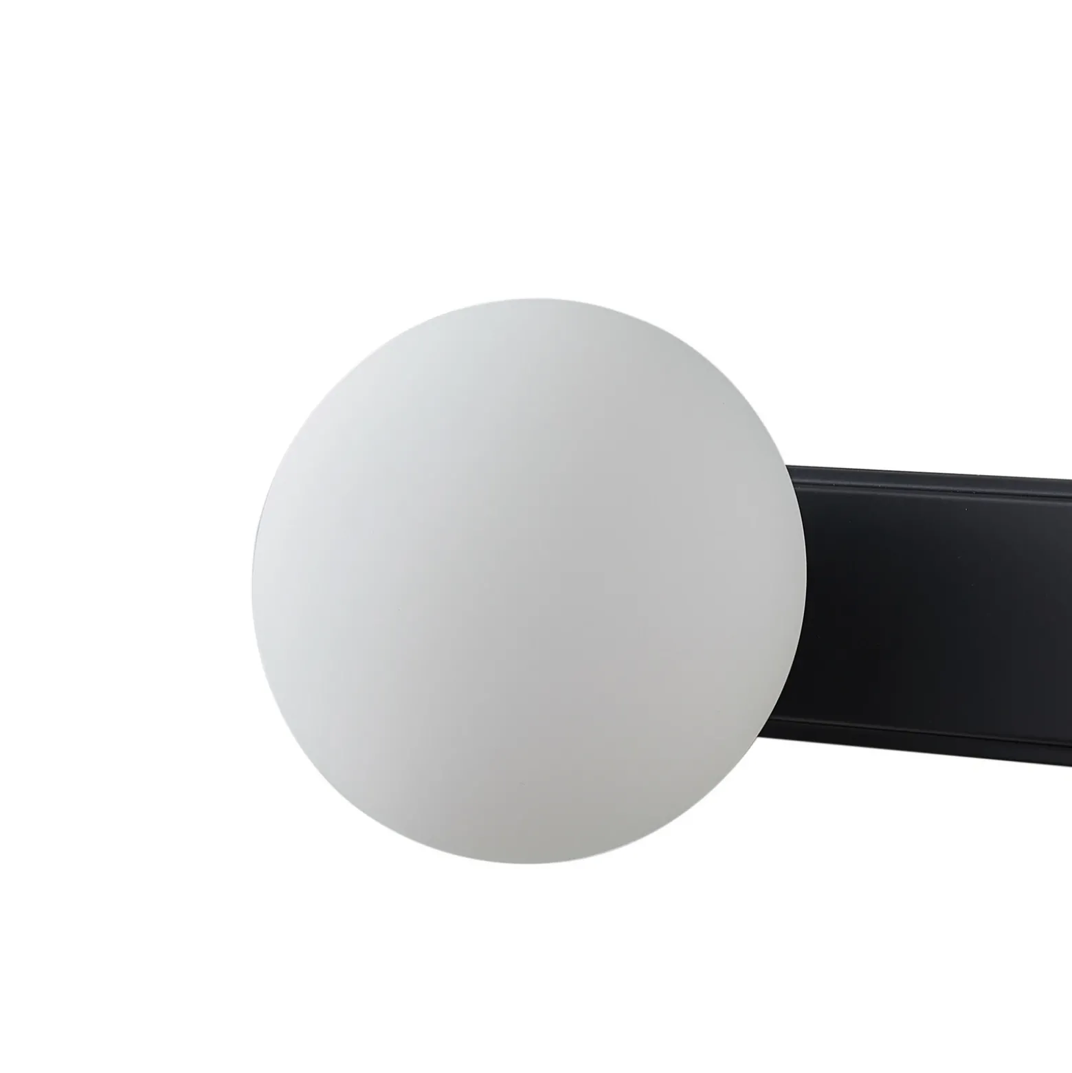 Lucande aplique de pared LED para baño Myrra, negro, cristal, 60 cm, IP44