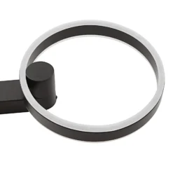 Lucande Aplique de pared LED Yekta, directo, negro, atenuable
