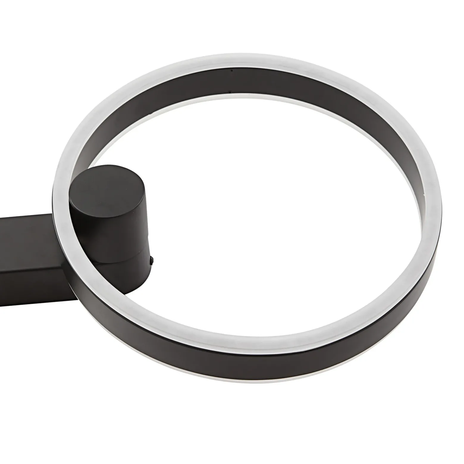 Lucande Aplique de pared LED Yekta, directo, negro, atenuable