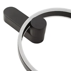 Lucande Aplique de pared LED Yekta, directo, negro, atenuable