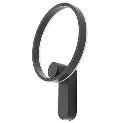 Lucande Aplique de pared LED Yekta, indirecto, negro, atenuable