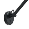 Lucande aplique de pared Silka, negro, metal, 9,5 cm de altura