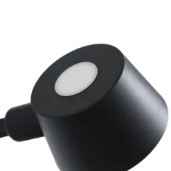 Lucande aplique de pared Silka, negro, metal, 9,5 cm de altura