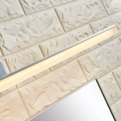 Lucande Aplique LED para baño Julie, 75cm, cromo, metal, IP44