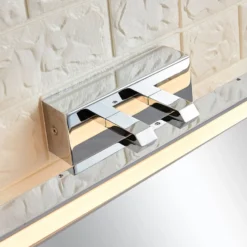 Lucande Aplique LED para baño Julie, 46cm, cromo, metal, IP44