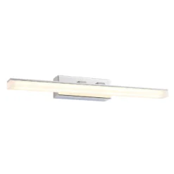 Lucande Aplique LED para baño Julie, 46cm, cromo, metal, IP44