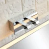 Lucande Aplique LED para baño Julie, 46cm, cromo, metal, IP44