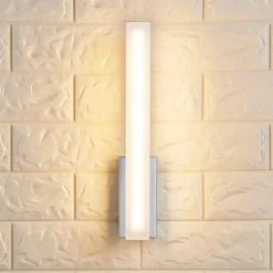 Lucande Aplique LED para baño Julie, 32 cm de altura, cromo, IP44