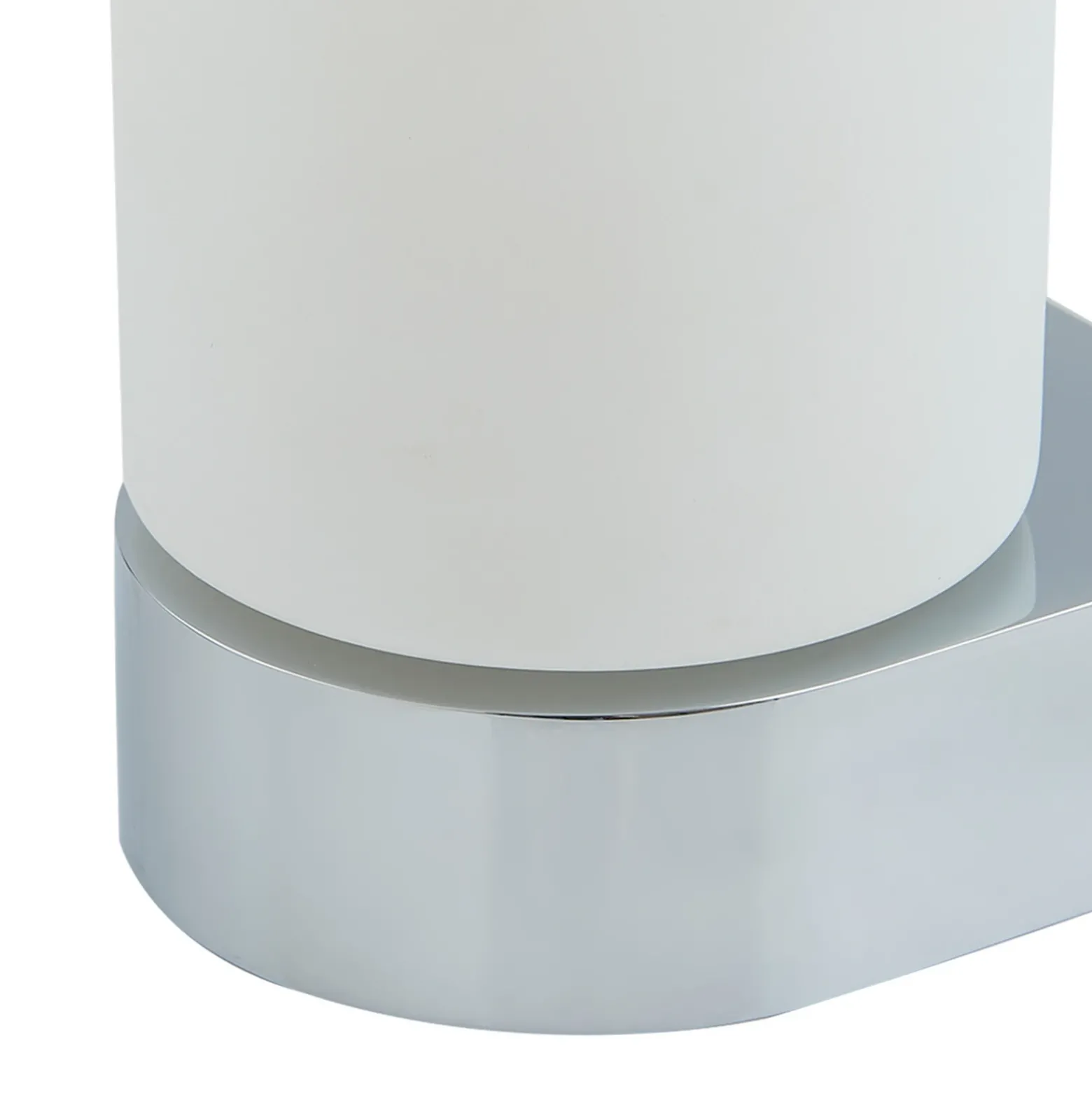 Lucande Basolo aplique para baño, cromo, altura 17,2 cm, cristal