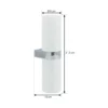 Lucande Basolo aplique para baño, cromo, altura 31,5cm, cristal, IP44
