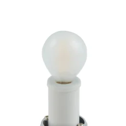 Lucande Basolo aplique para baño, negro, altura 31,5 cm, cristal