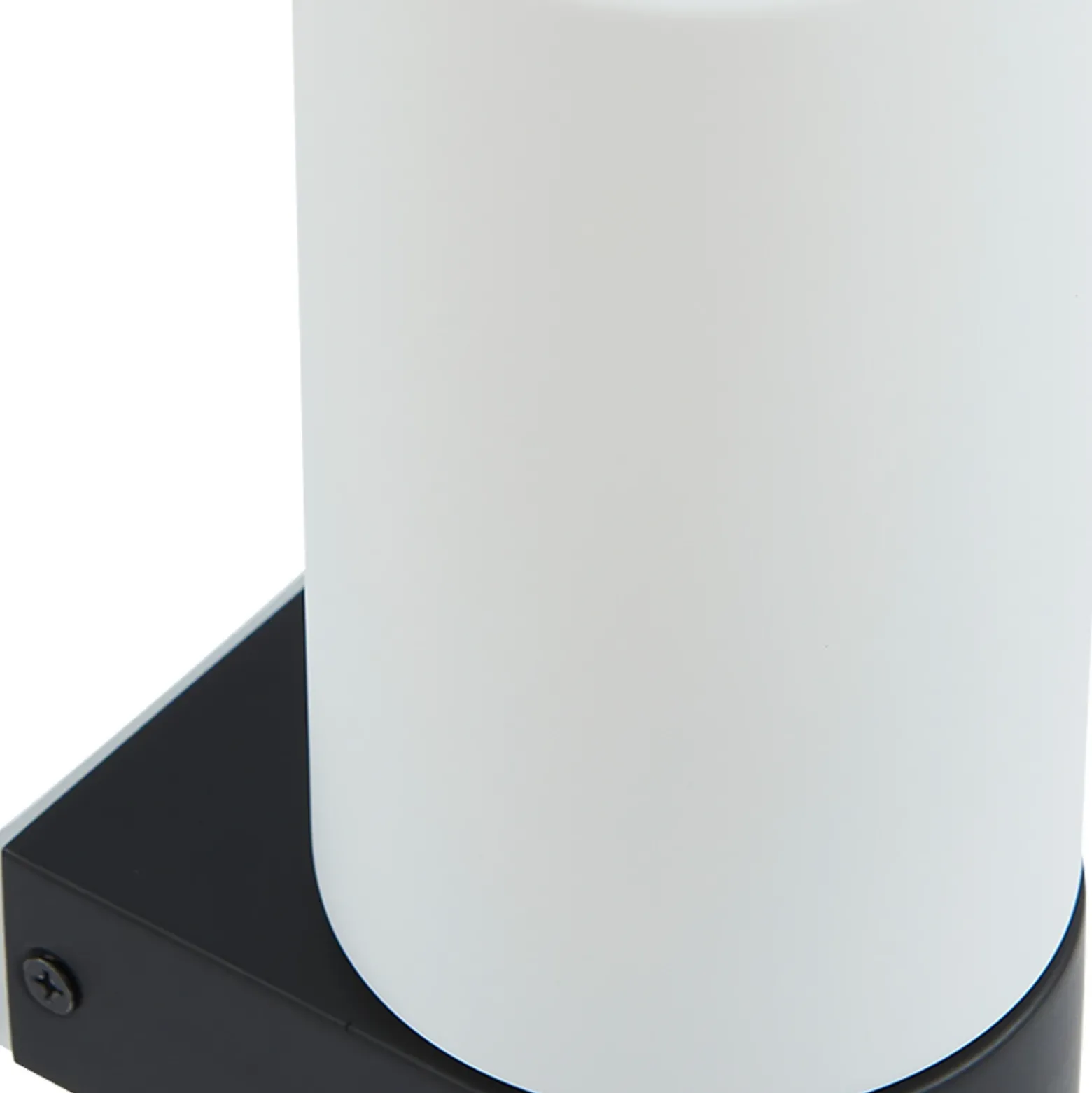 Lucande Basolo aplique para baño, negro, altura 31,5 cm, cristal