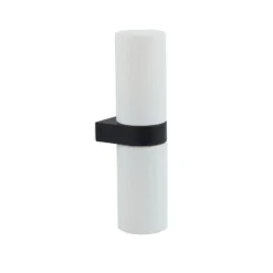 Lucande Basolo aplique para baño, negro, altura 31,5 cm, cristal