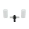 Lucande Basolo aplique para baño, negro, altura 31,5 cm, cristal