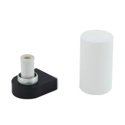 Lucande Basolo aplique para baño, negro, altura 17,2 cm, cristal
