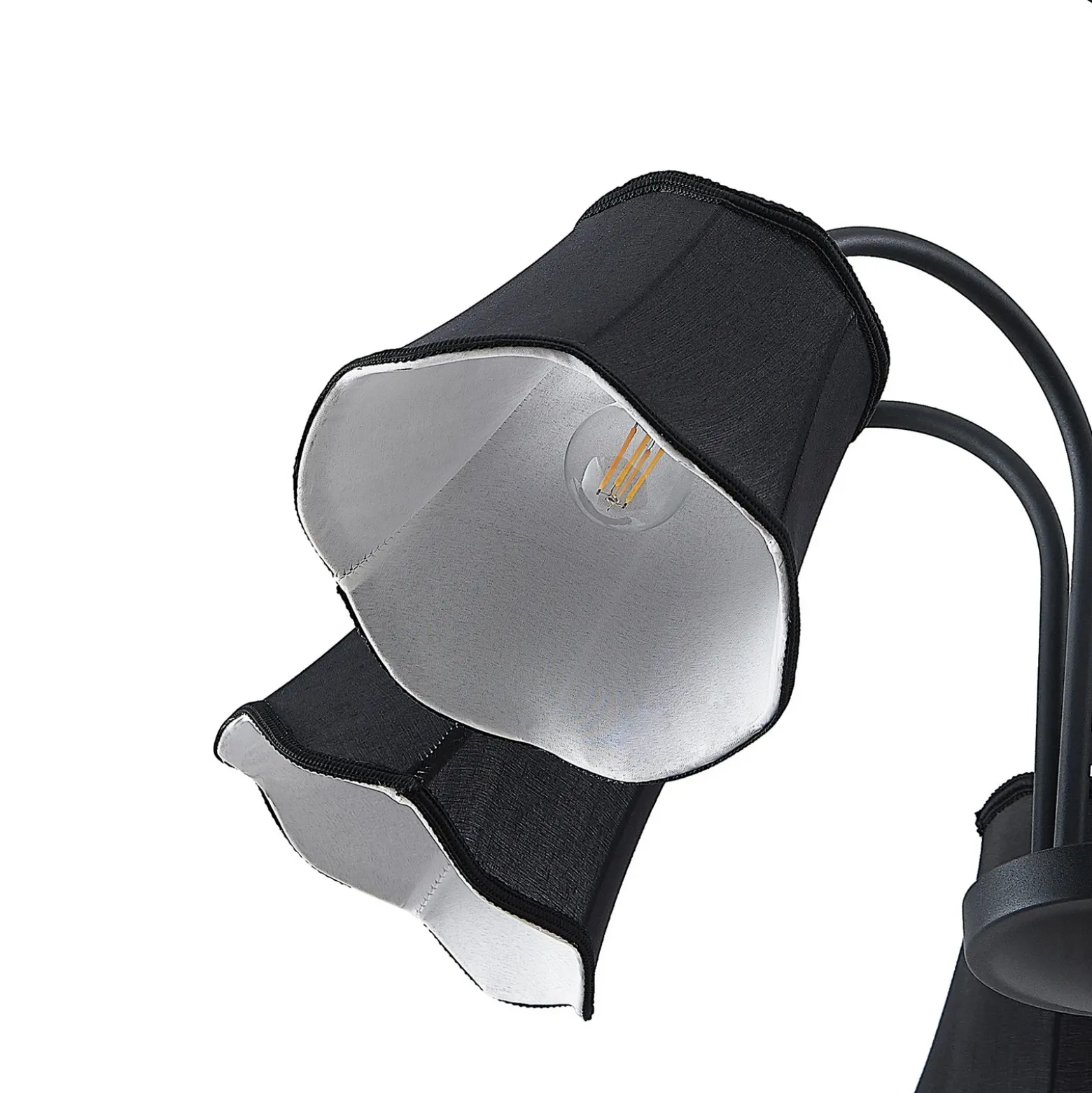 Lucande Binta lámpara colgante, 5 luces, negro