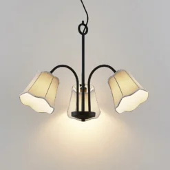 Lucande Binta lámpara colgante 3 luces, gris plata