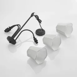 Lucande Binta lámpara colgante 3 luces, gris plata