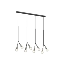 Lucande Carlea colgante 8 luces negro-níquel