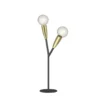 Lucande Carlea lámpara de mesa 2 luces latón negro